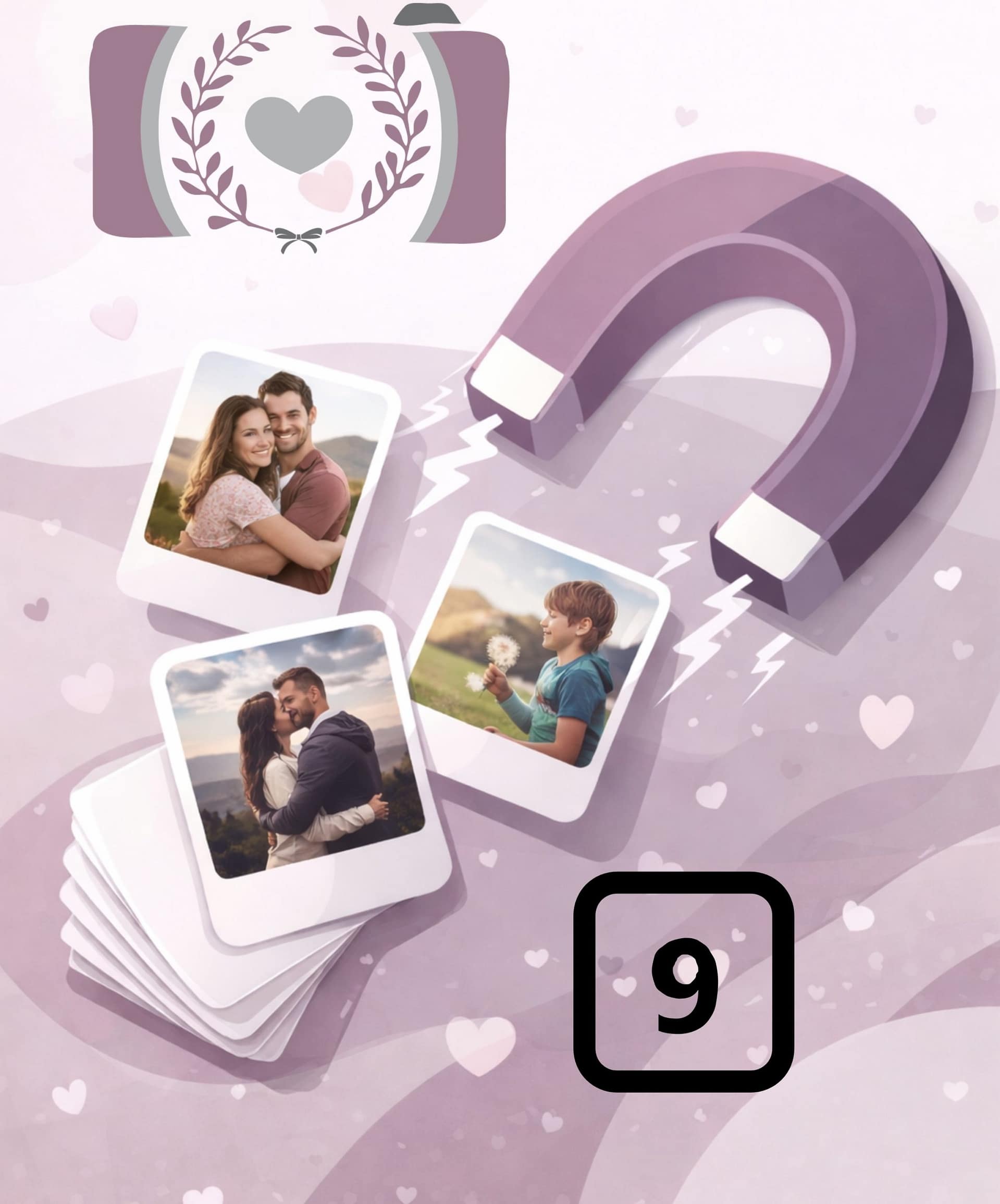 c) Magnets Photos - Lot de 9